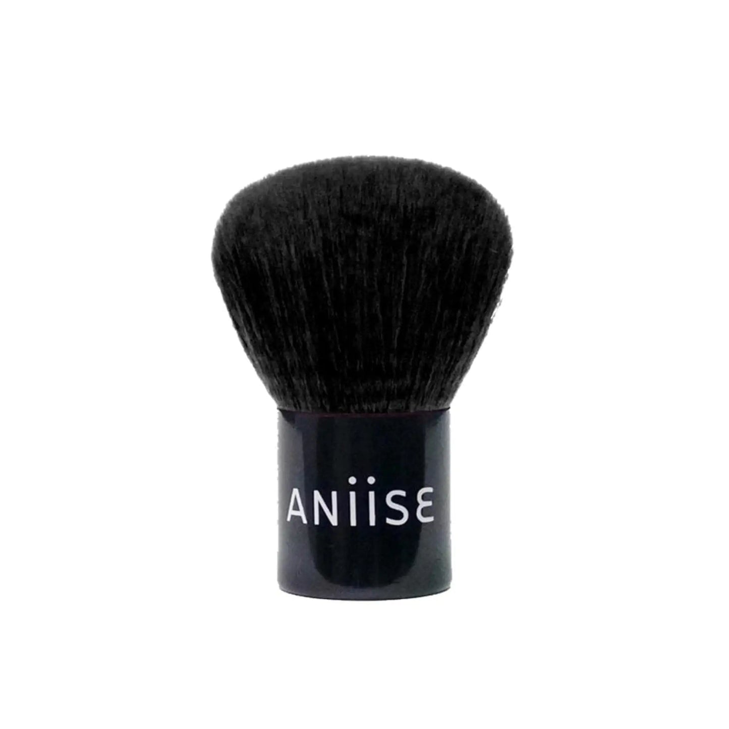 Black makeup brush with 'ANIISE' branding on a white background