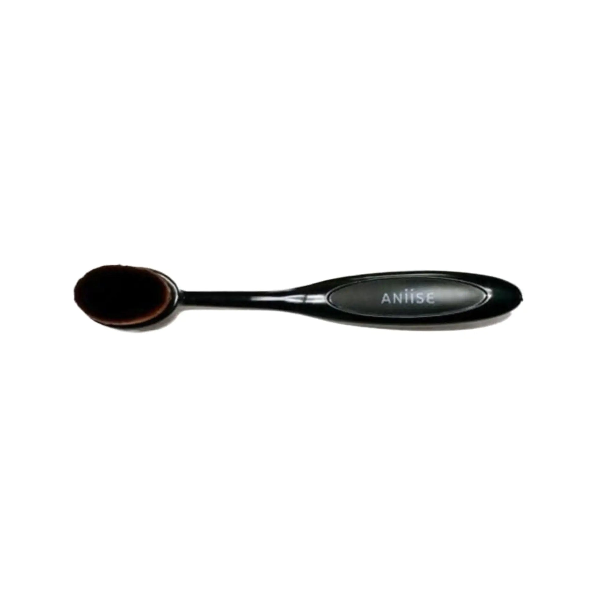 Black makeup brush with 'Aniise' branding on a white background